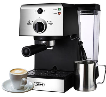 Fast Heating Cappuccino Coffee Maker with Foaming Milk Frother Wand