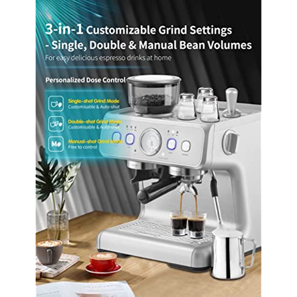 Gevi 20 Bar Espresso Machine with Burr Coffee Grinder Set – GEVI