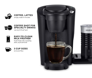 Single Serve K-Cup Coffee with Milk Frother