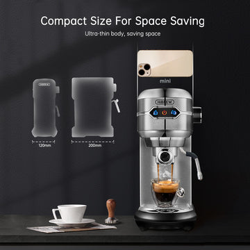 Semi Automatic Super Slim Espresso Cappuccino Machine